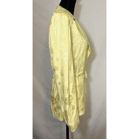 Guess Marciano Butter Yellow Floral Blazer Feminine Women's US‎ SMALL EU 40 - Picture 4 of 16